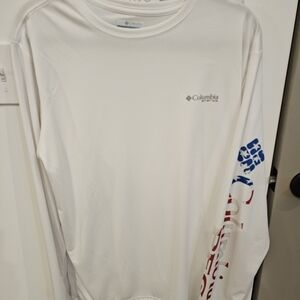 Columbia White Long Sleeve Shirt